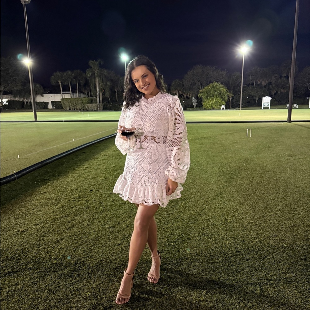 Elegant White Lace Dress